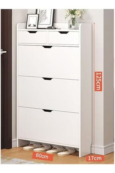Türkiye 4 Tier Shoe Rack Organizer Storage Foldable Closet with Doors for Living Room