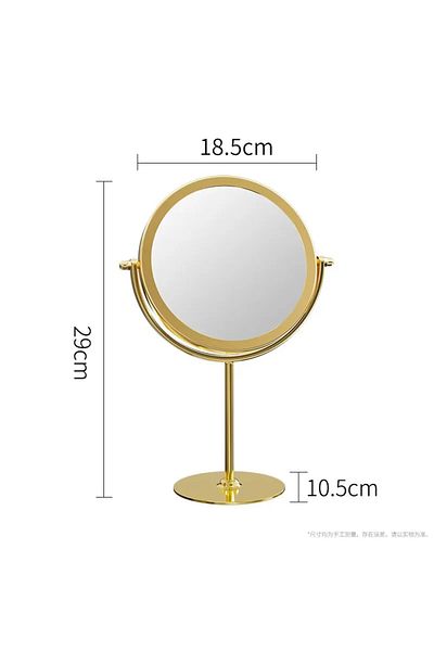 Choice gold B 360 Degrees Rotate Iron Desktop Mirror Texture Ladies Makeup Mirror Creative Iron Mirror Stro