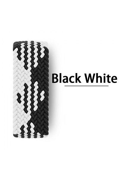 Choice M 38 40 41 42(S10) mm Black White Braided Solo Loop For Apple watch Band 44mm 45mm 42mm 40mm 41mm 46