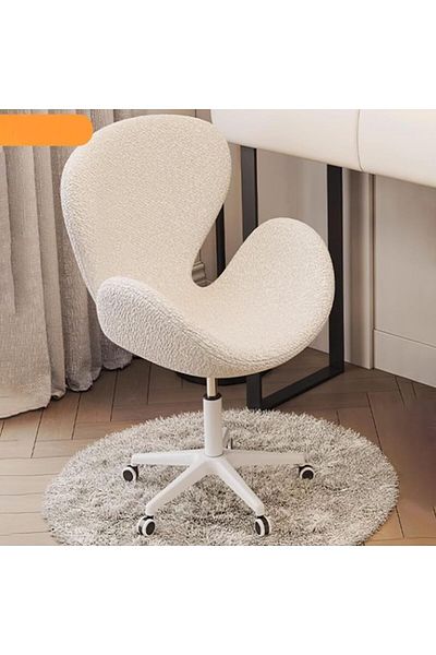 Türkiye Contemporary White Velvet Storage Chair with Walnut Finish for Bedroom & Living Room