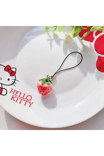 Choice A Acrylic Tomato Keychain Adorable Strawberry Bag Keyring Fruit Pendant