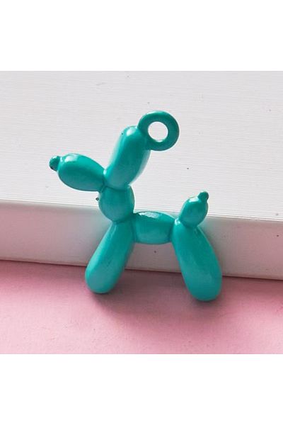 Choice F-10pcs 10pcs 19x14mm 3D Balloon Dog Charms Pendant Multi-colors Mixed DIY Necklace Keychain Jewelry
