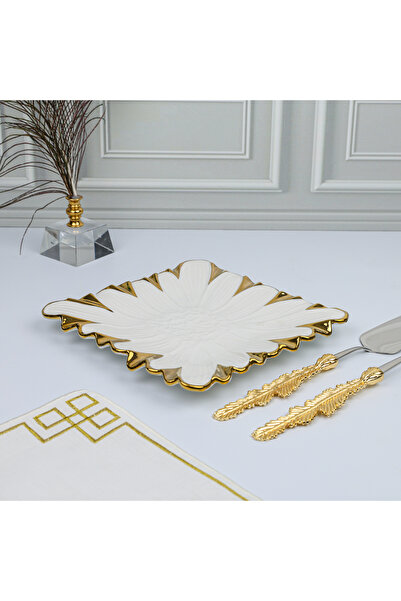 ROY KING Flora Gold Square Presentation Plate 20*20 cm