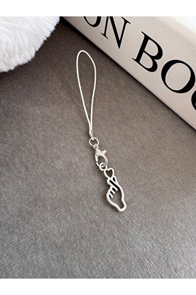 WhimsyWhite تعليقة هاتف كورية بتصميم قلب مينيماليستي، حزام للهاتف