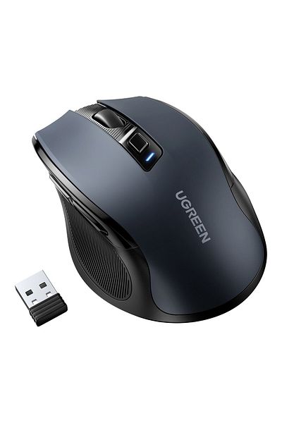 Ugreen Mouse optic wireless ergonomic USB 2.4GHz 4000DPI negru
