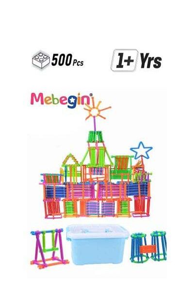 MEBEGIN 500PCS Building Blocks Set with Storage Box, Colorful Building Toys, Educational Learning Toys