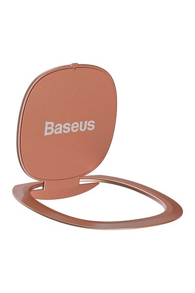 Baseus Ultracienki samoprzylepny uchwyt ring podstawka do telefonu różowy