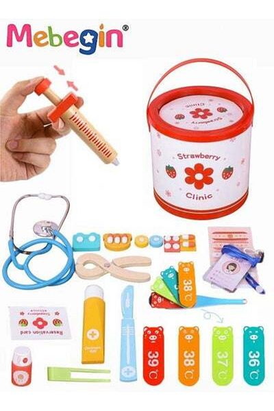 MEBEGIN 17Pcs Doctor Role Play Set, Fun Play-Act Kids Doctor Kit, Pretend Medical Themed Playset