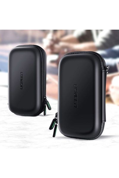 Ugreen Etui pudełko na dysk twardy HDD i akcesoria GSM 18x9.5x5.5cm czarny