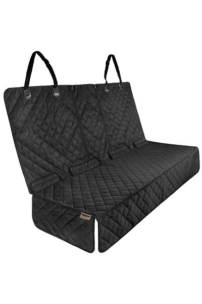 Elindor Car seat cover for animal protection, universal, dogs and cats, offers back seat, 133cm, black
