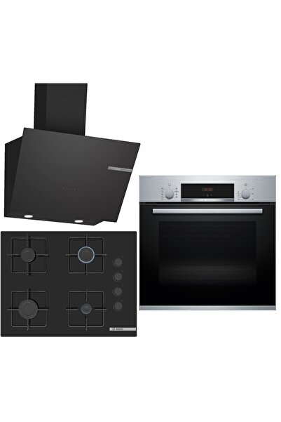 Bosch Siyah 3 Lü Ankastre Set 329 ( HBF534ES3T - POP7C6P30O - DWK66PJ60T ) 67...