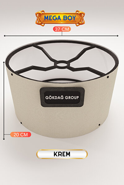 GÖKDAĞ GROUP Krem Lambader Başlığı 37 CM Mega Boy Pratik Kurulum