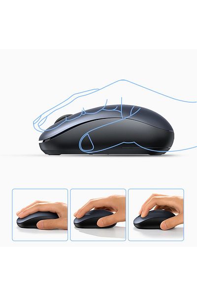 Ugreen Mouse wireless USB 2.4GHz albastru marin