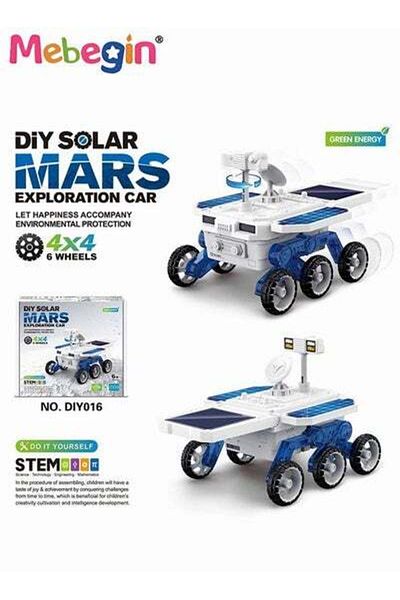 MEBEGIN DIY Solar Planet Exploration Car Toy with Rotatable Detection Camera Adjustable Solar Panels