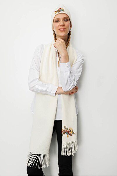 Desen Triko Lână brodată rokokon pentru femei, cu o singură parte, Kaşkol Bone