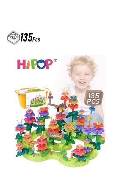 HIPOP Building Blocks Assembly Toy Set Toys 135pcs,Puzzle Game Large Particle Building Blocks Flowers