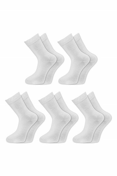 Centini Set of 5 pairs, classic men's socks, white