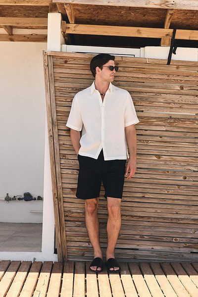 Antioch White 100% Linen Relaxed Men's Shirt