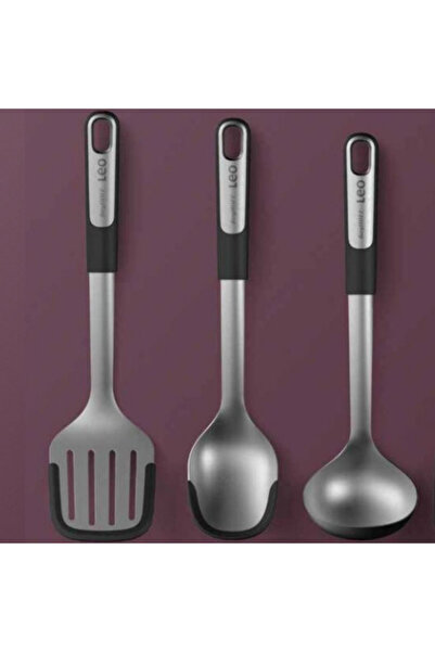 Berghoff 3-Piece Leo Graphite Stainless Steel Serving Utensil Set