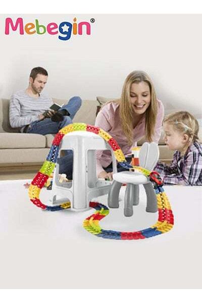 MEBEGIN 145 Pieces Race Track Toys for Kids Boys Flexible Changeable Magic Car Tracks Playset Vehicle Toys