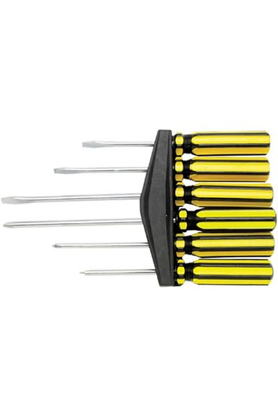 Performance Tool 6-Piece Screwdriver Set with Rack