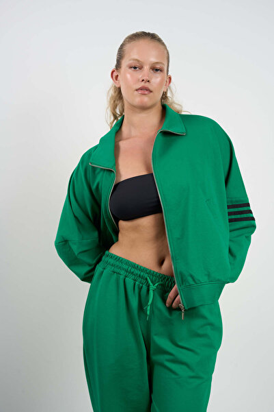 HANIQA Γυναικείο καλοκαιρινό σετ αθλητικής φόρμας με φερμουάρ (44-50) | 25152