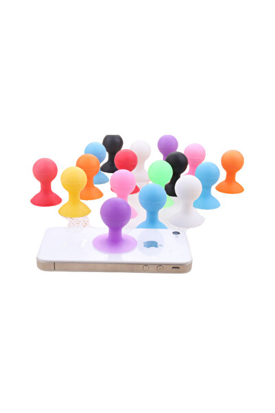 Hurtel Uchwyt silikonowy do telefonu z przyssawką z okrągła główka czerwony