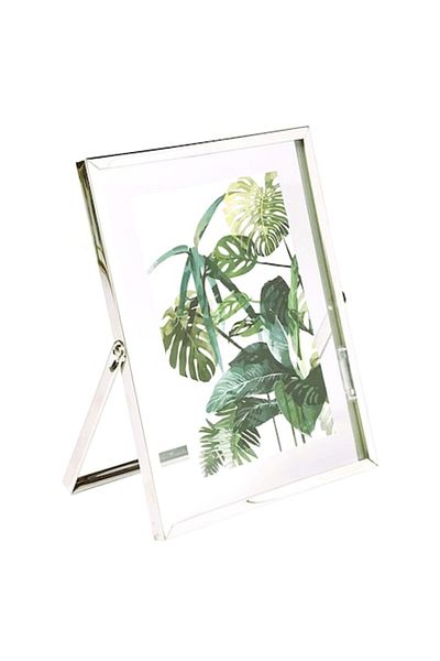 BLA BLA FOAM Desktop photo frame, vertical, metal frame, silver, 10x15 cm