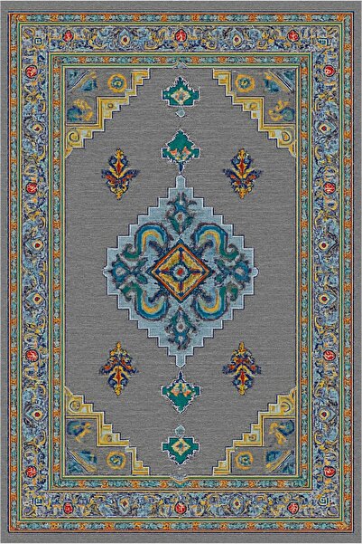 Rugs Modern Halı سجادة MOSSO رمادية زرقاء بنمط تقليدي منسوجة وحديثة للديكور، ...