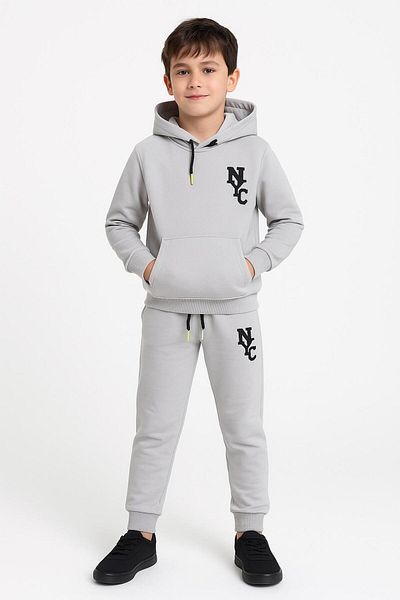 NEWKİDS Kangaroo Pocket Hooded Boy's Suit