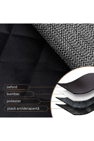 Elindor Car seat cover for animal protection, universal, dogs and cats, offers front seat, 47cm, black
