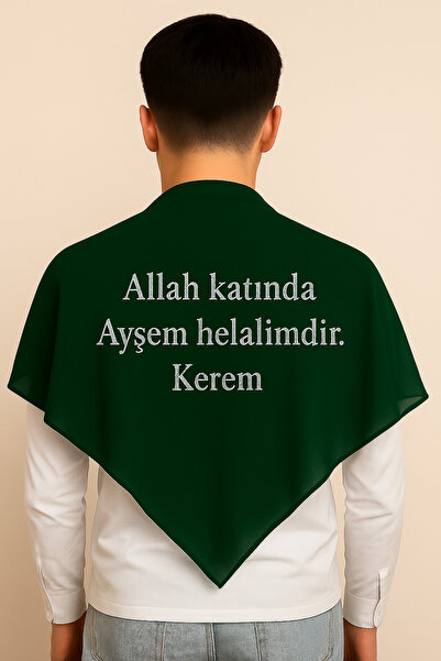 Evsay İsimli Damat Omuz Örtüsü,Nakışlı Damat Şalı ve Eldiveni, İsimli Damat S...