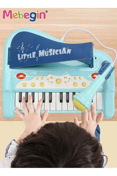 MEBEGIN Piano Keyboard Toy with Microphone, Multifunctional Electronic Piano Toy with Microphone