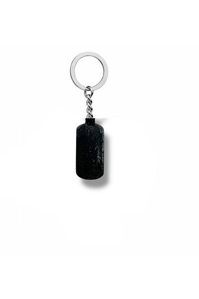 Herşey Nota Black Imprint Metal Keychain – Unisex Stylish Accessory