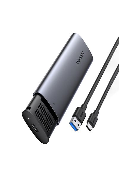 Ugreen Kieszeń na dysk obudowa dysku twardego M.2 B-Key SATA 3.0 szary + kabel USB Typ C