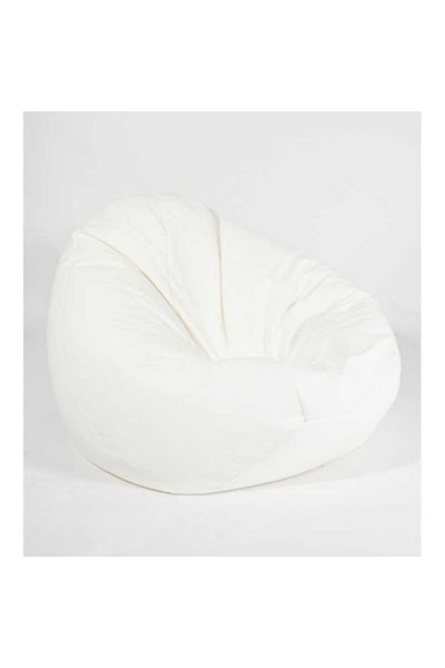 Pufrelax Fotoliu Nirvana Gigant, Material Piele Ecologica - Alb