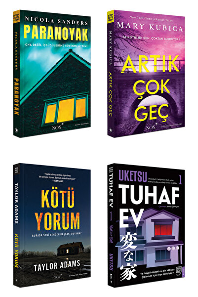 Destek Yayınları Nox Gerilim Kitaplığı (4 Kitap) Kötü Yorum - Paranoyak - Tuh...