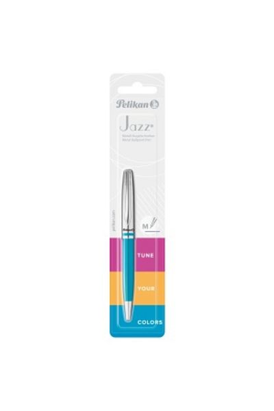 Pelikan Ballpoint Pen Metal Jazz Classic, Material Metal, Color Petrol, Blue Ink, Blister