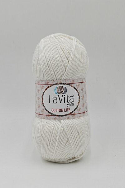 LaVita Yarn خيط حياكة يدوي من القطن لايف 50% قطن 50% أكريليك 100 جرام (1003 ع...