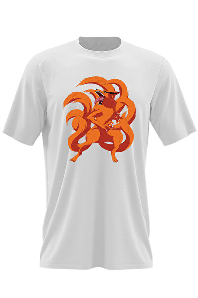 OEM Tricou barbati Naruto Nine Tailed Vulpe Dragon Anime