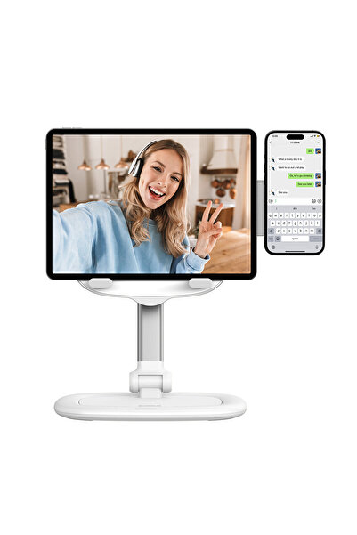 Baseus Suport reglabil pentru tabletă și telefon Seashell Series, alb