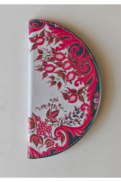 ankara menü Half Moon - Thermo Leather Account Desk Mat - 22 cm Diameter