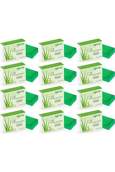 Agarta Handmade Natural Soap 150Gr Aloe Vera (Set of 12)