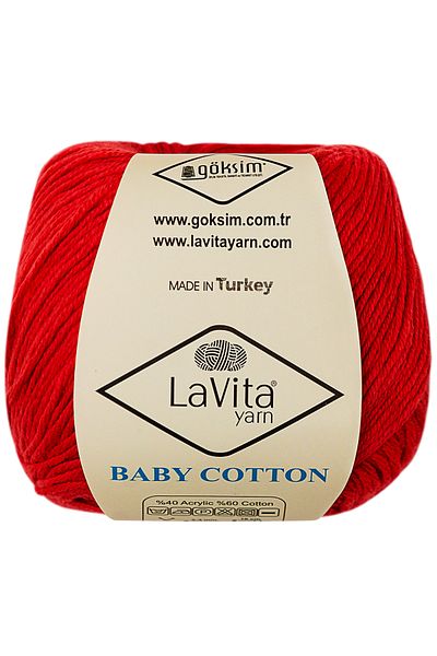 LaVita Yarn Bumbac pentru copii Amigurumi și ață de tricotat manual 40% acril 60% bumbac 50gr (4137 NAR DATE)