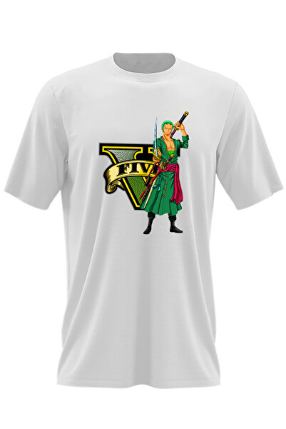OEM Ανδρικό T-shirt One Piece Roronoa Zoro GTA Anime Zorro
