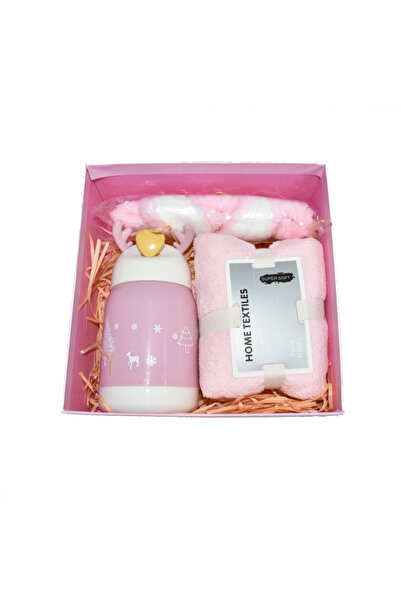 OEM Set cadou 3 piese cu termos, roz