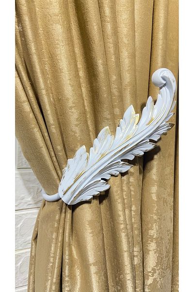 Helezoni Curtain Rail Curtain Accessory Polyester Casting Premium Lever Curtain Holder 1Pcs