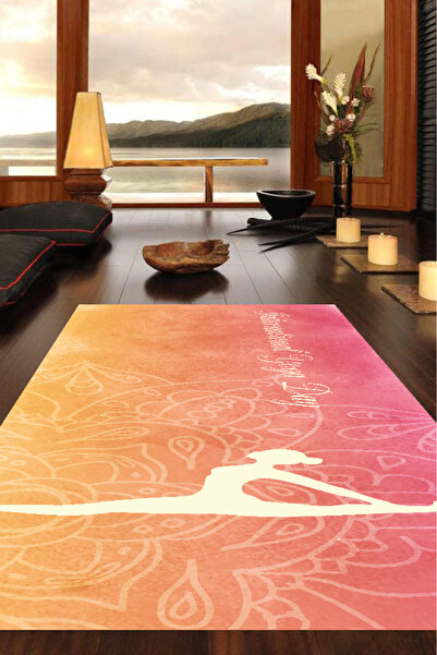 Carmine Carpet Dijital Baskılı Kaymaz Taban 8 Mm Pilates Yoga Matı Egzersiz M...
