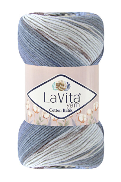LaVita Yarn Cotton Batik El Örgü Ipi %60 Pamuk %40 Akrilik 100gr (CB14 SARDUNYA)