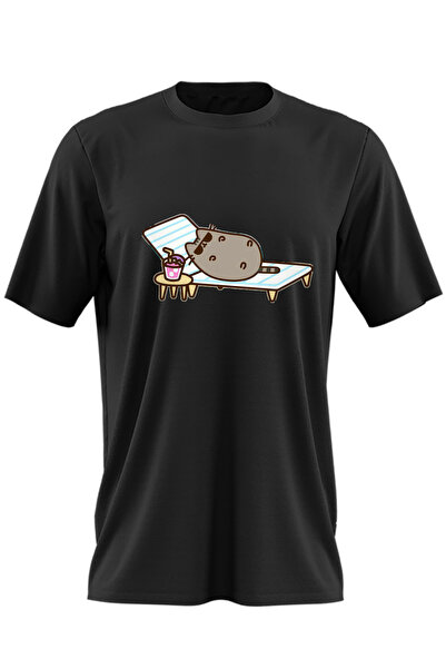 OEM Мъжка тениска Pusheen Cat Beach Sun Vacation